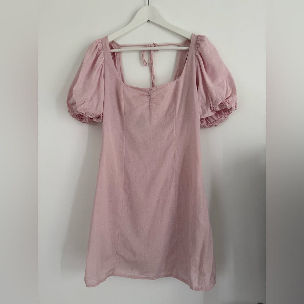 H&M Pink Puff Sleeve Dress